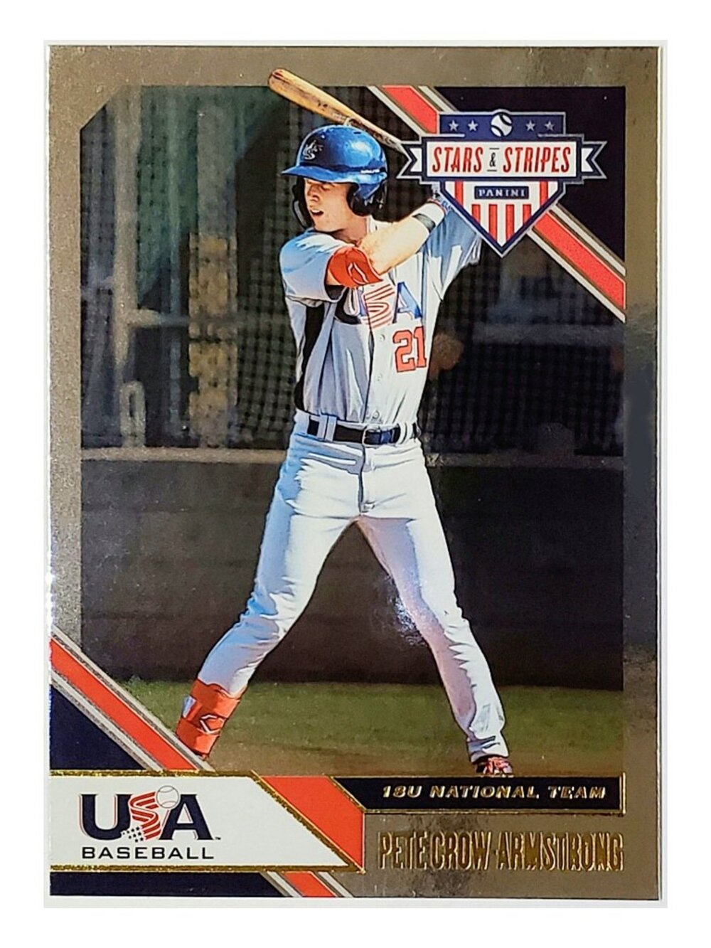 PETE CROW-ARMSTRONG ROOKIE FOIL 2020 PANINI STARS & STRIPES #72, CUBS